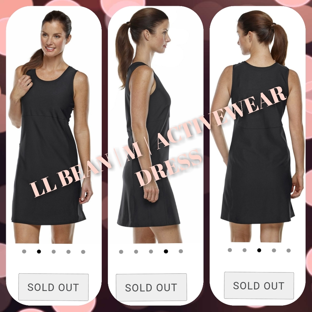 M L.L. BEAN BLACK ATHLETIC SPORT TANK DRESS [Sold Out On Website!]